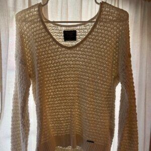 Abercrombie & Fitch Cream Open Knit Sweater – Size S